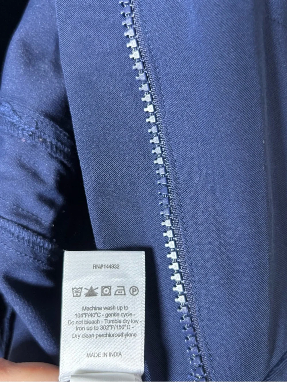 Mandala Jumpsuit Scrubs Womens XL Blue Pockets Woven Equa-Tek Full Zip Jogger - Picture 15 of 15